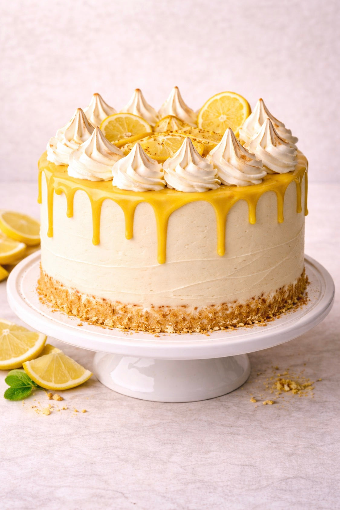 🍋 Lemon Meringue Cake
