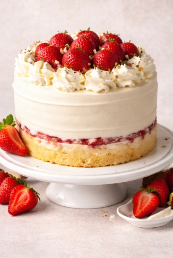 🍓 Vanilla Strawberry Cake